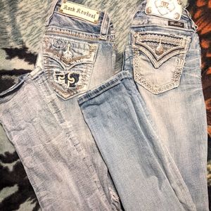 Size 24 rock revival and miss me pants